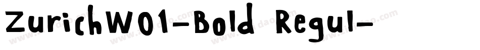 ZurichW01-Bold Regul字体转换